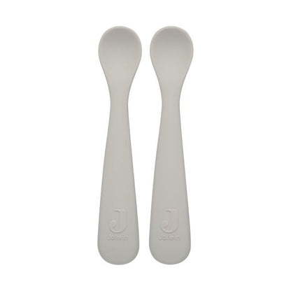 Jollein | Silikonlöffel, Sturmgrau, 2 Stück 
