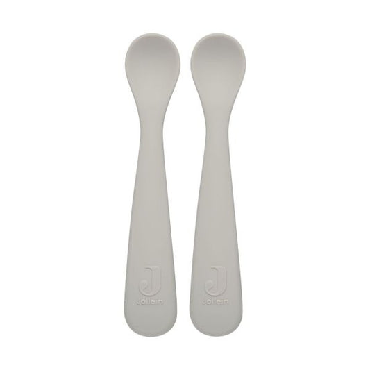 Jollein | Silikonlöffel, Sturmgrau, 2 Stück 