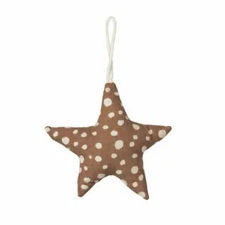 Broste Kopenhagen | Anhänger Stern ockerfarbene Punkte