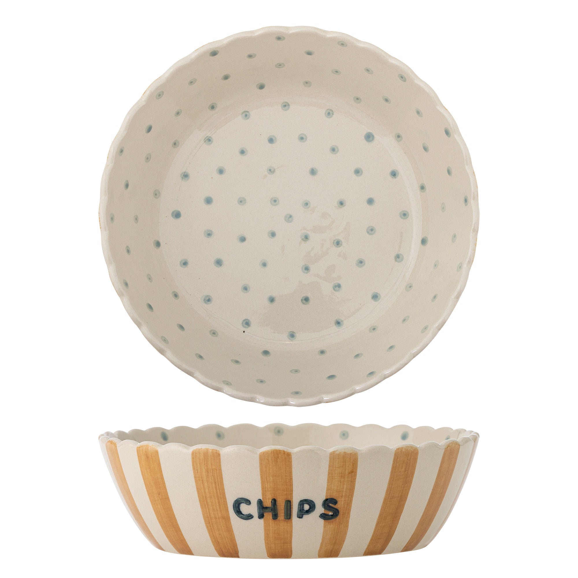 Bloomingville Chip Schaal Chips Gestreept