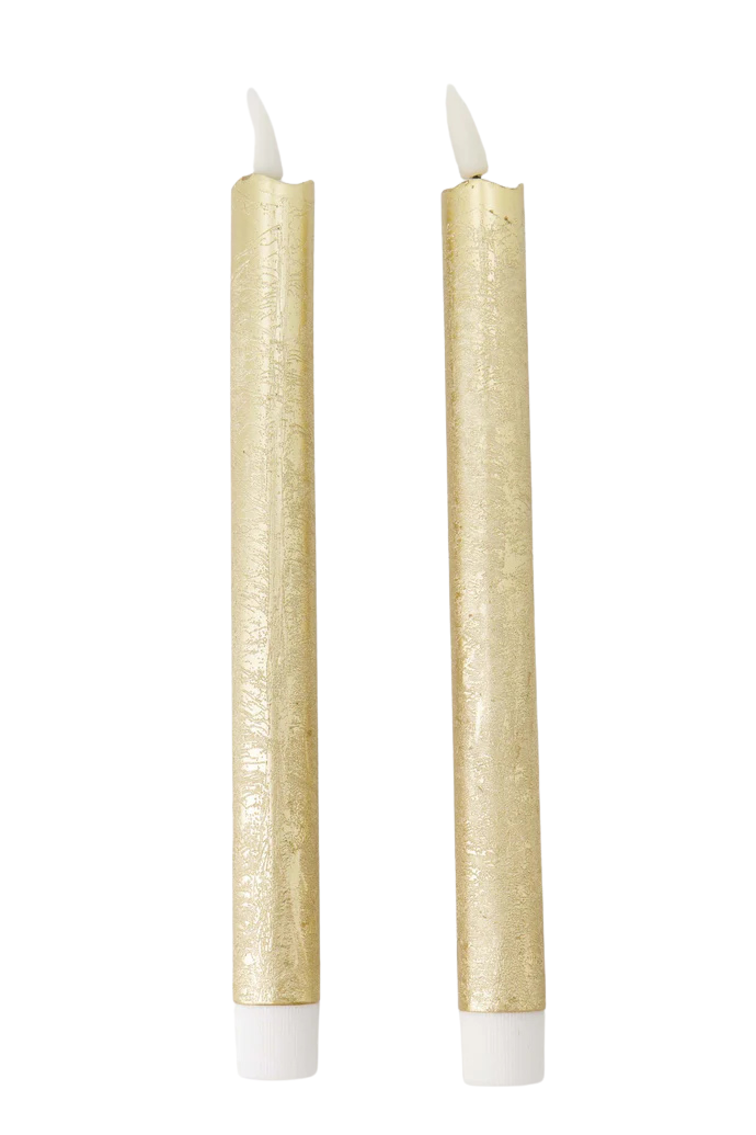 Zusss | Set mit 2 goldenen LED-Kerzen