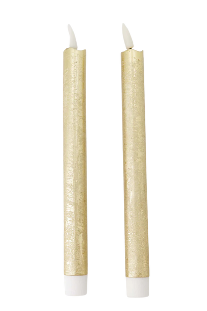 Zusss | Set mit 2 goldenen LED-Kerzen