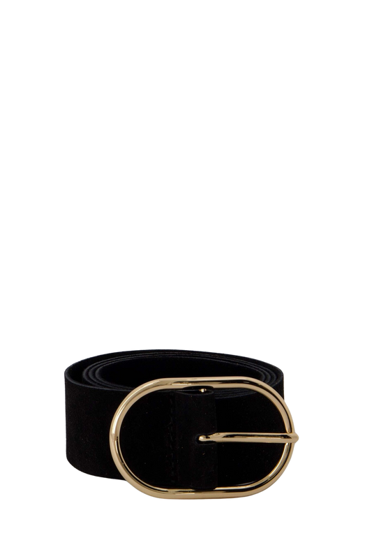 Zusss | Riem leer zwart/goud