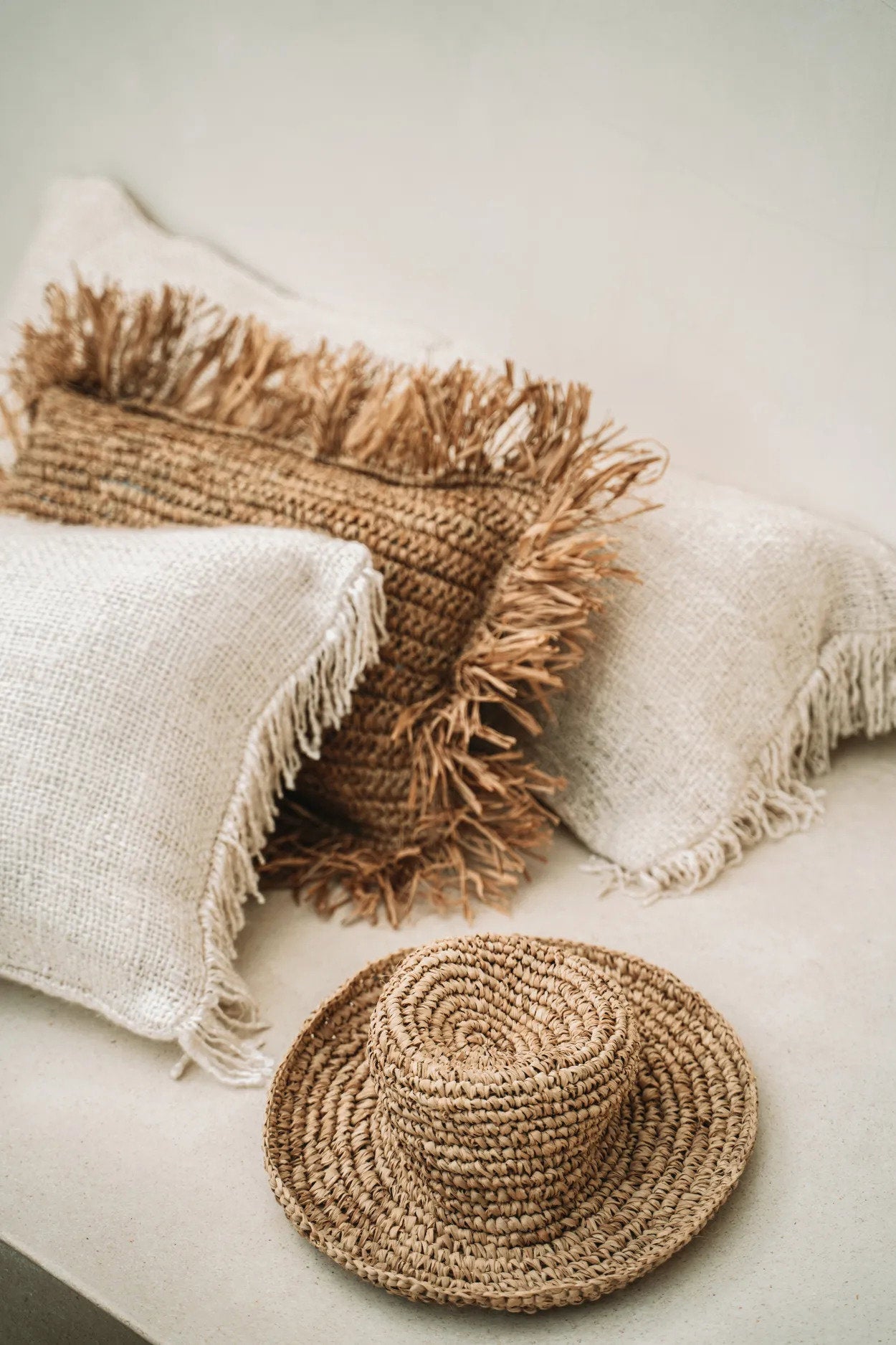 Bazar Bizar Kussenhoes Creme 35x100cm