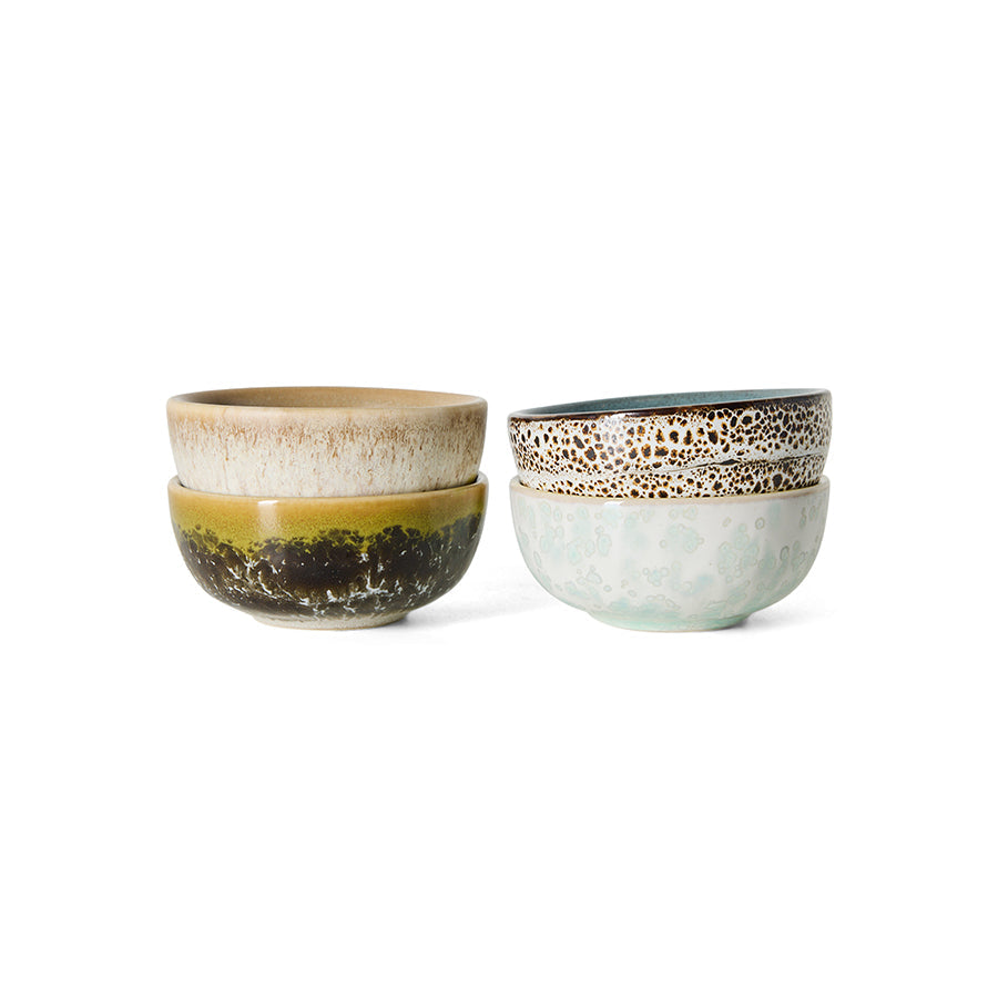 HK Living | 70s ceramics: XS bowls, caramelized (set of 4)