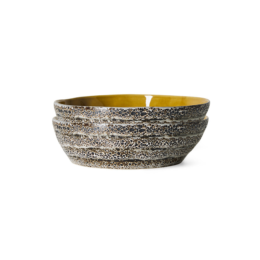 HK Living | 70s ceramics: pasta bowls, brew (set of 2)