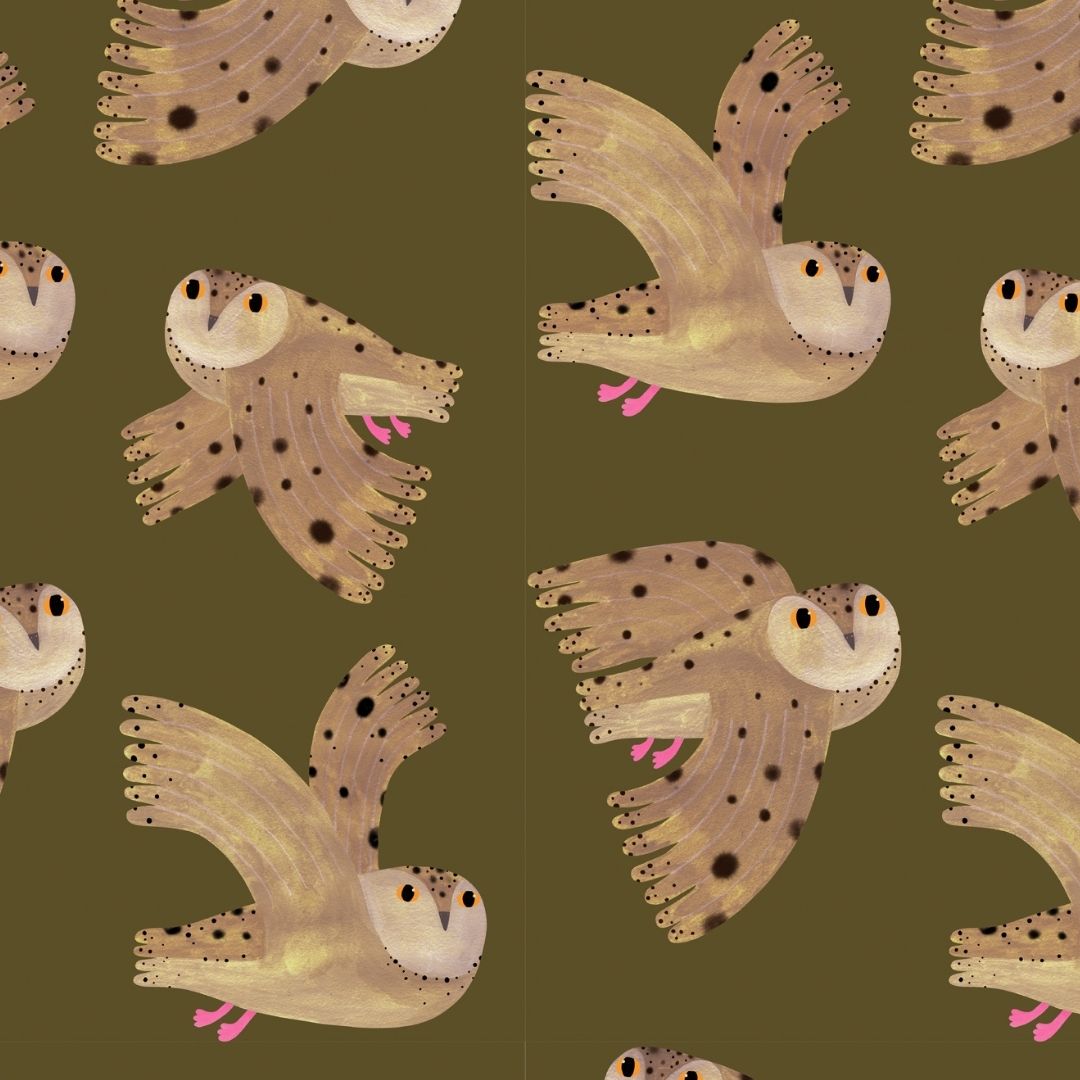 Meet me at the Wall Behang Owl fern  | Aniek Bartels