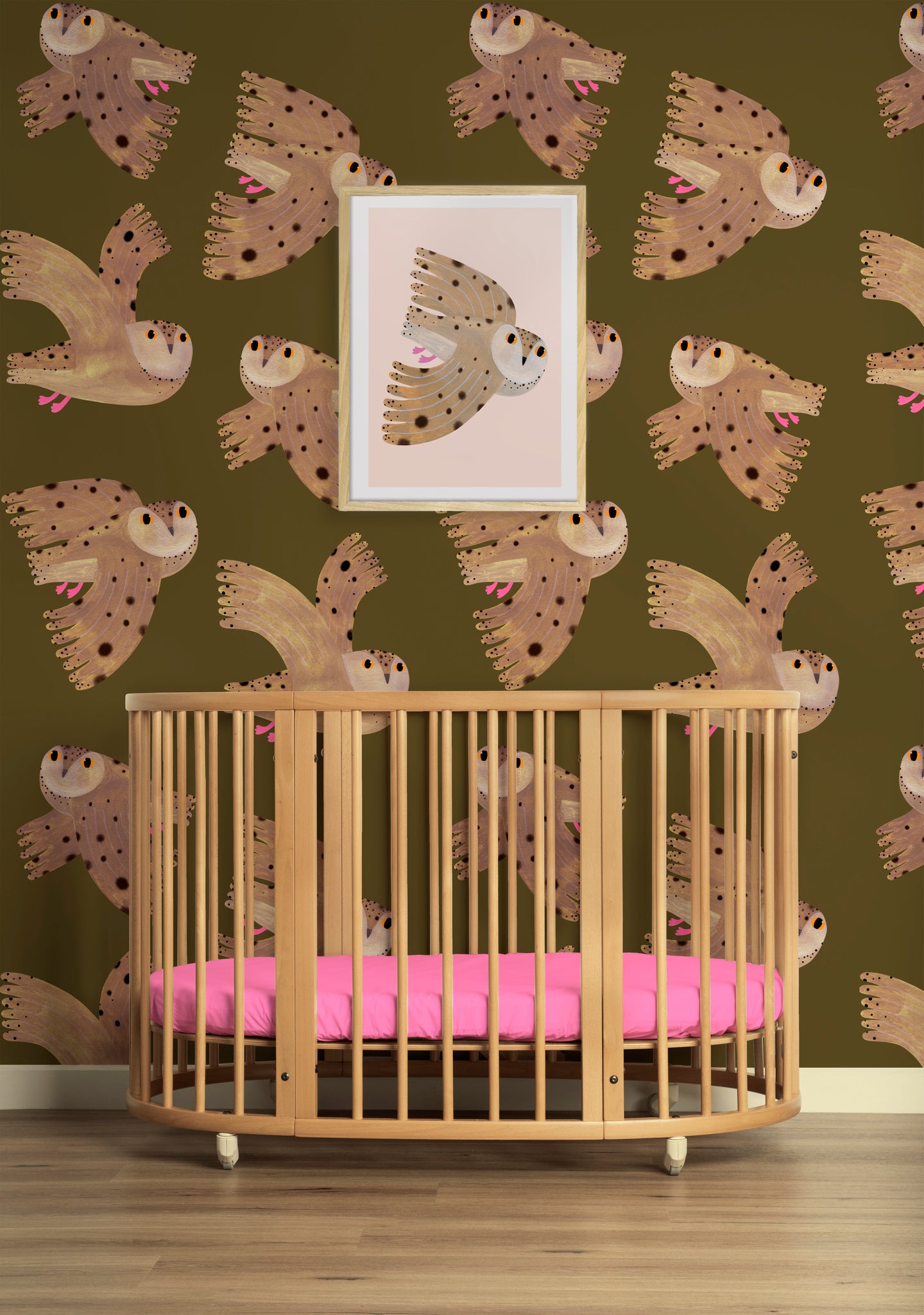Meet me at the Wall Behang Owl fern  | Aniek Bartels