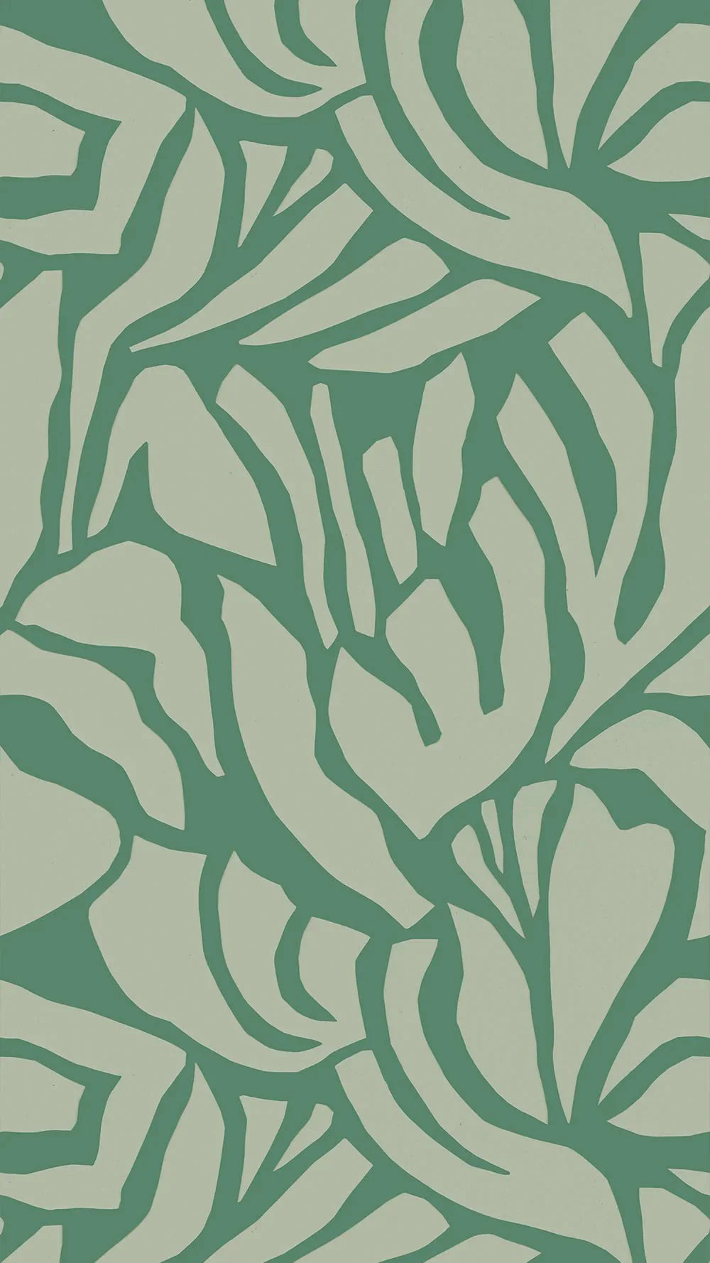 Behang Meet Me at the Wall - Flow Grean 1 - Sabine van Vessem 320cm