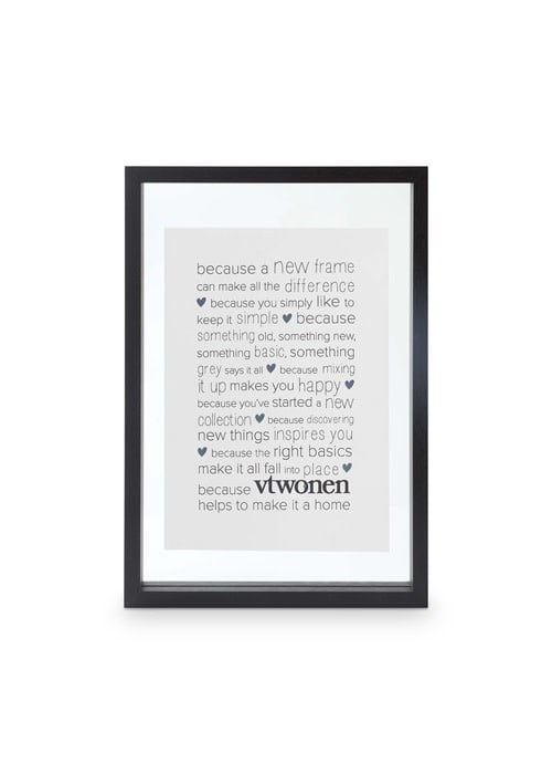 vtwonen | Fotolijst hout zwart 40cm