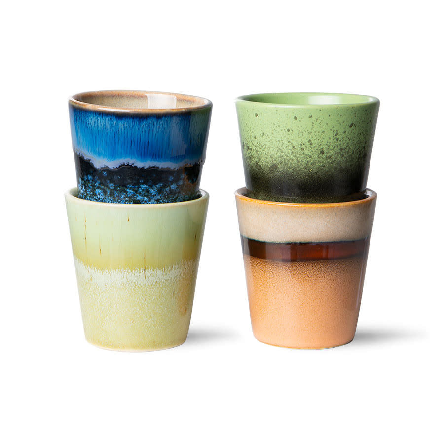 HK Living | 70's servies ristretto calypso set van 4*