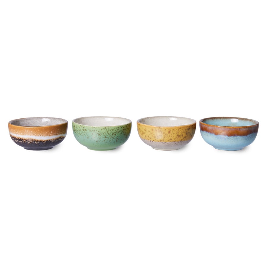 Hk Living | 70's servies XS schaaltjes Castor set van 4