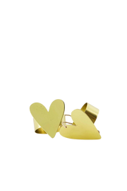 Zusss | Serviettenringe Herz Gold | Set 2