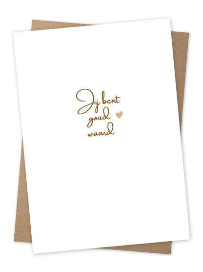 Jots | Wenskaart jij bent goud waard
