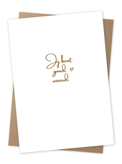 Jots | Grußkarte: Du bist Gold wert