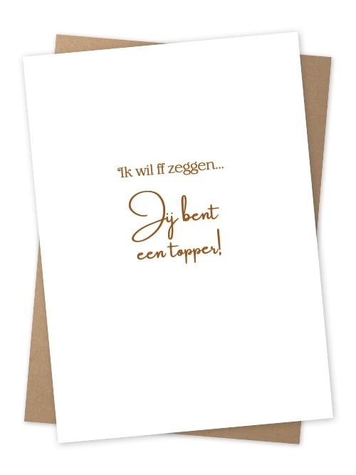 Jots | Wenskaart jij bent een topper