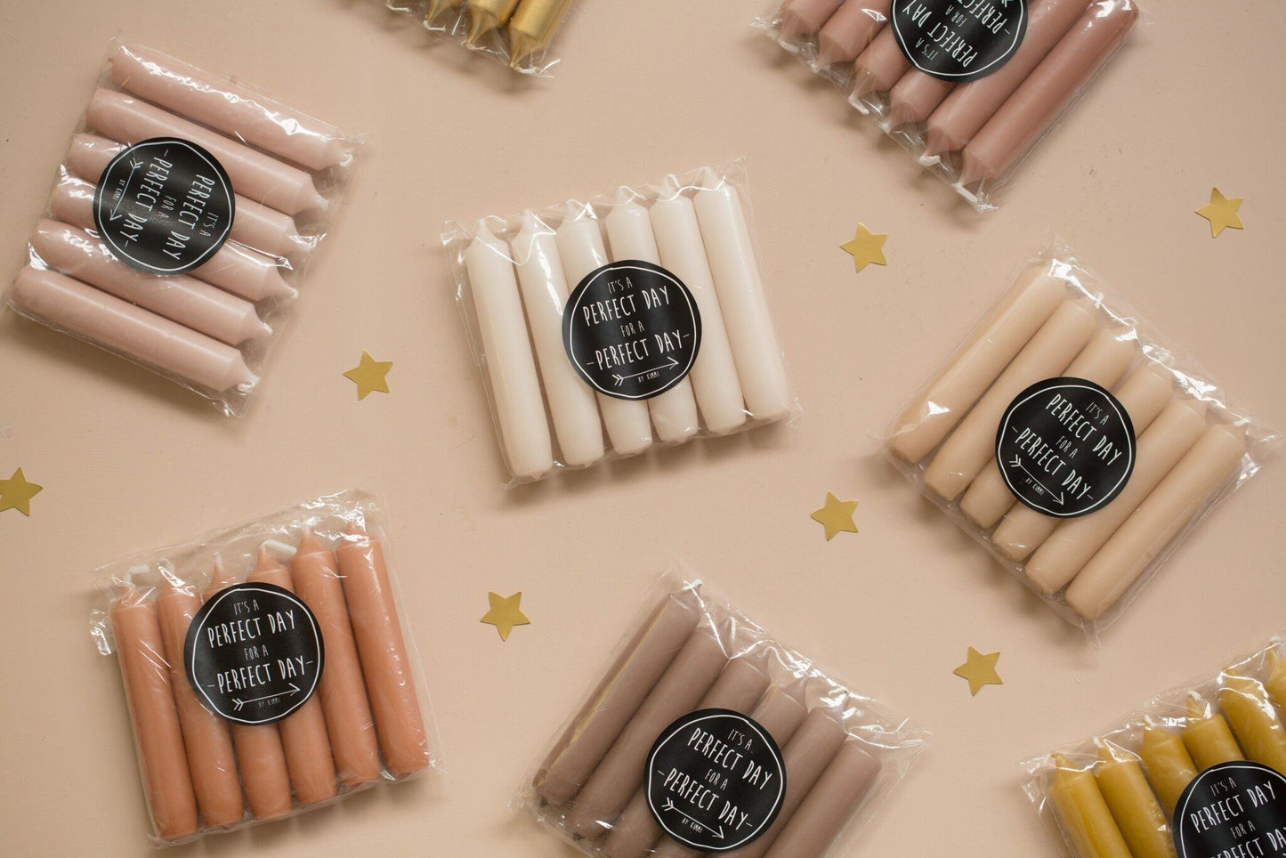 Rustiklys | Korte dinerkaarsjes Blossom (6st)