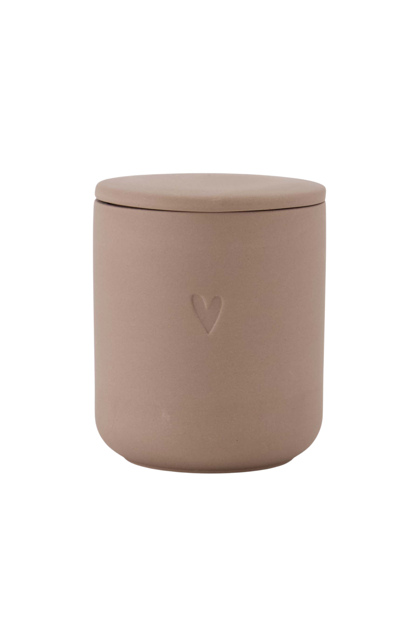 Zusss | Geurkaars keramiek hartje bruin