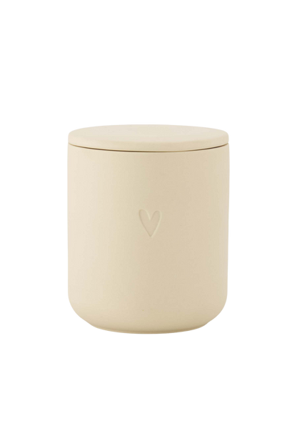 Zusss | Geurkaars keramiek hartje zand
