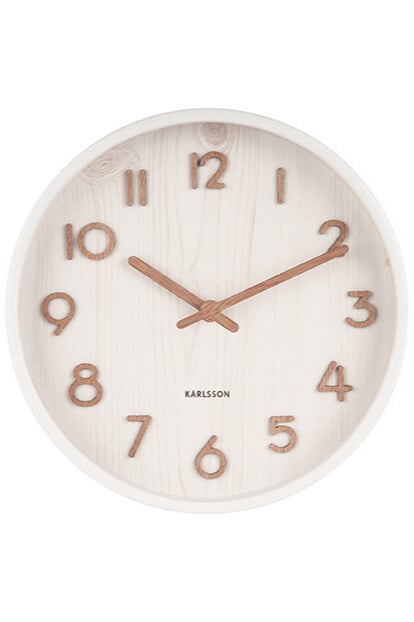 Karlsson | Wandklok Pure wit 22cm