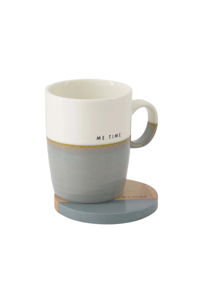 Zusss | Untersetzer „Me Time“, graublau, 2er-Set