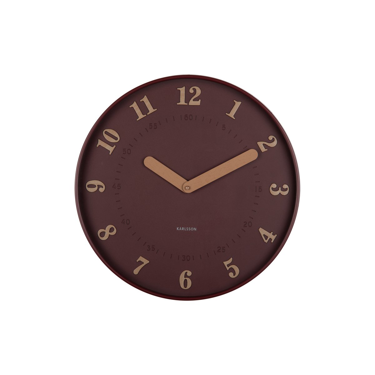 Karlsson Wandklok Amena Burgundy