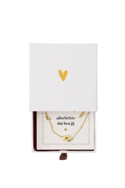 Zusss | Ketting hartje in schuifdoosje wit
