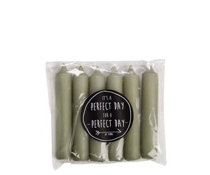 Rustiklys | Korte dinerkaarsjes eucalyptus (6st)