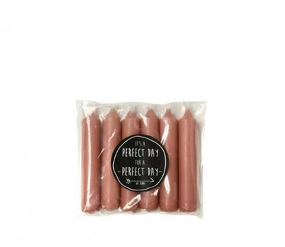 Rustiklys | Korte dinerkaarsjes Brique (6st)