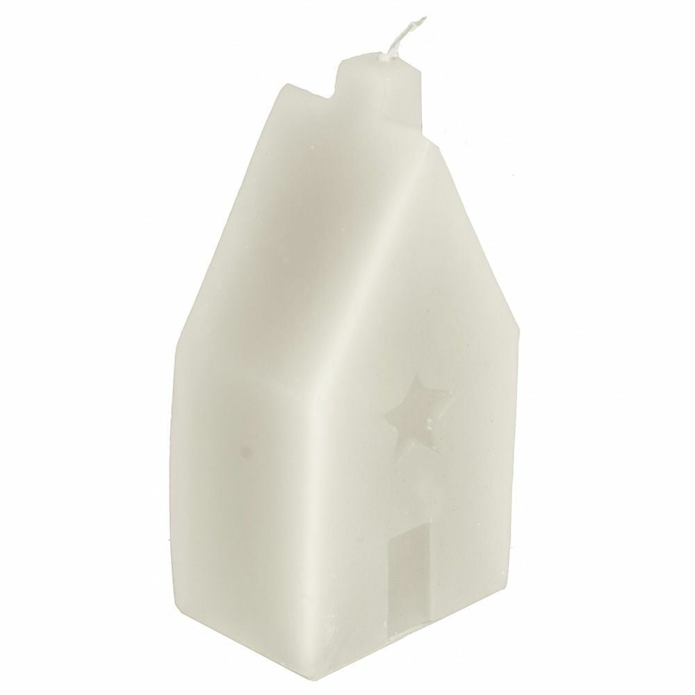Selected by | Kaars huisje wit 11cm
