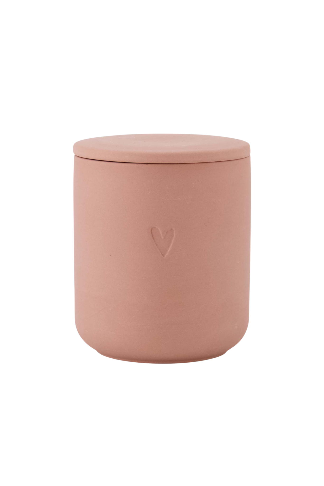 Zusss | Geurkaars keramiek hartje donkerroze