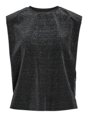 Vila | Top Glitenna schwarz silber 