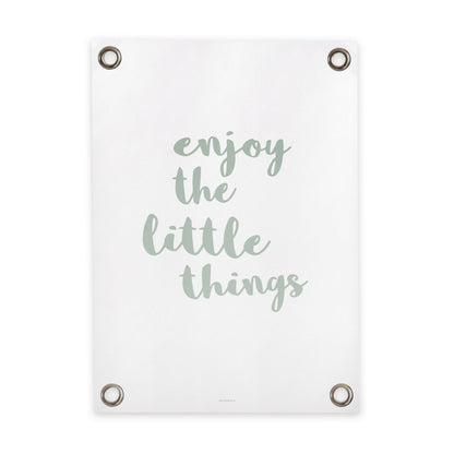 VM | Tuinposter wit groen enjoy the little things
