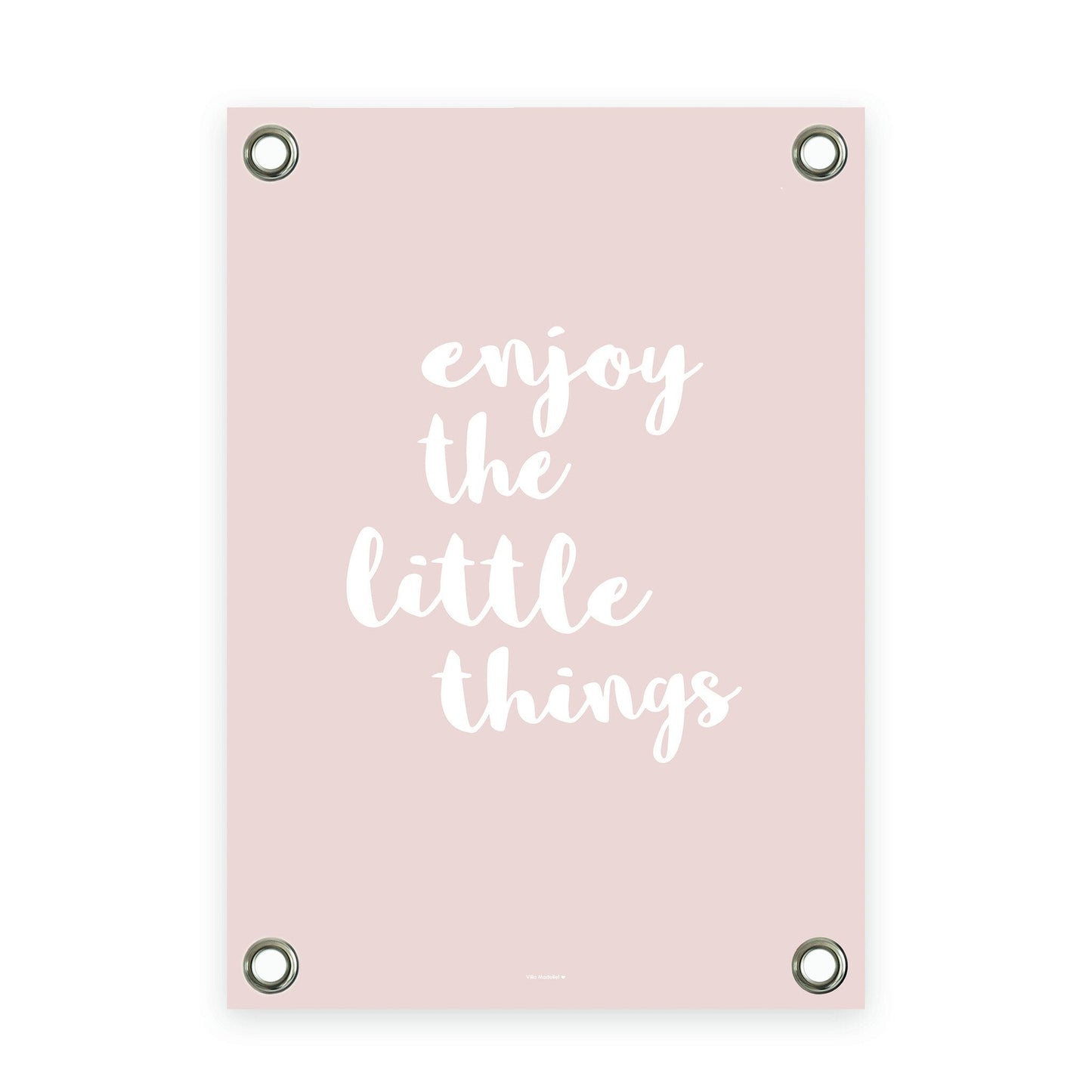 VM | Tuinposter oudroze wit enjoy the little things