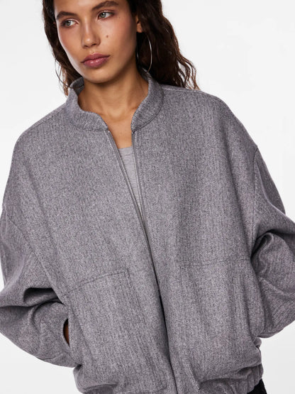 Pieces | Bomber Debbie grijs Noos