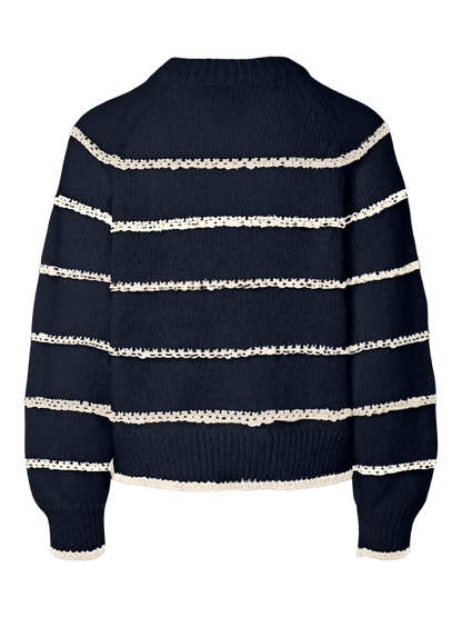 Teile | Nelia Pullover dunkelblau mit Streifen
