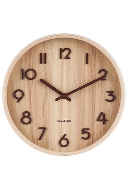 Karlsson | Wandklok Pure licht eiken 22cm