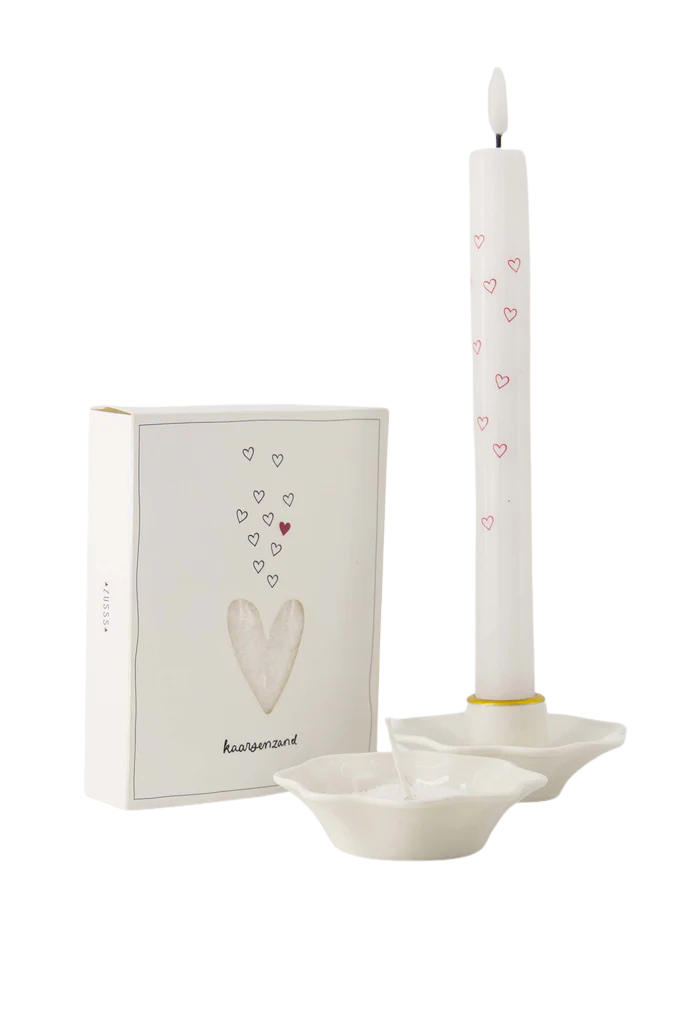 Zusss | Weißer Kerzenständer aus Keramikmuschel