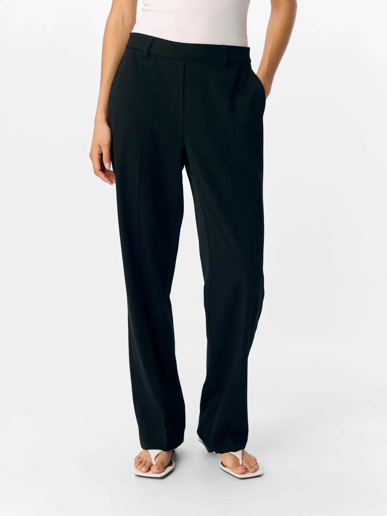 Object | Pantalon Lisa wide zwart