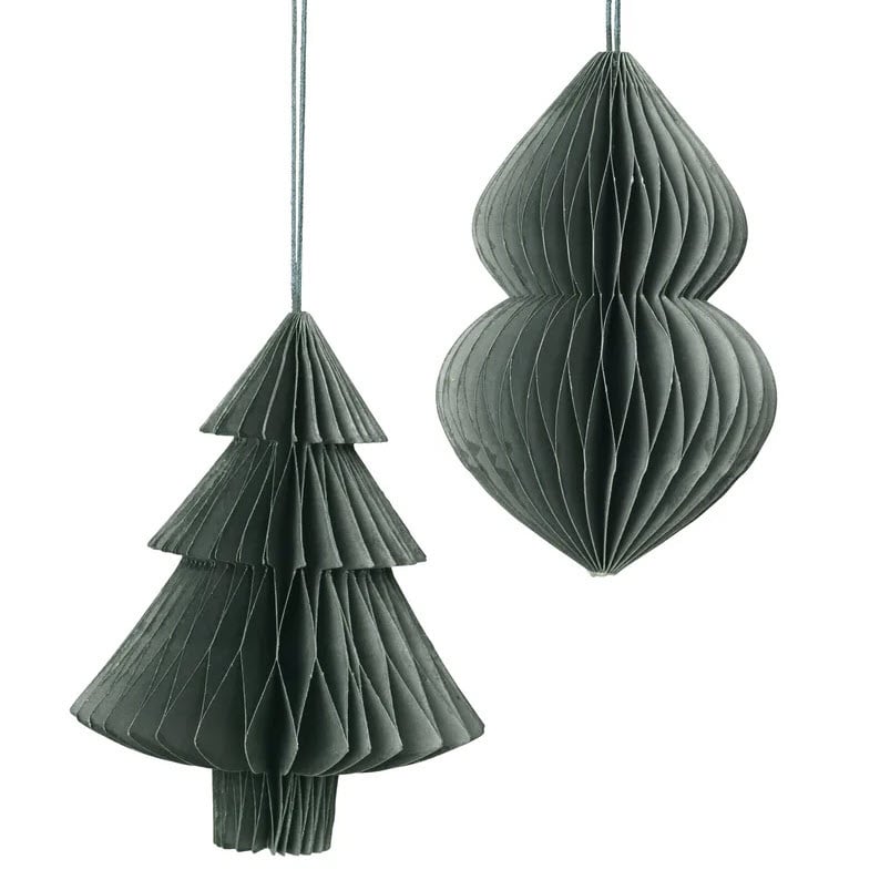 Broste Copenhagen | Weihnachtskleiderbügel grün 13 cm 2er-Set