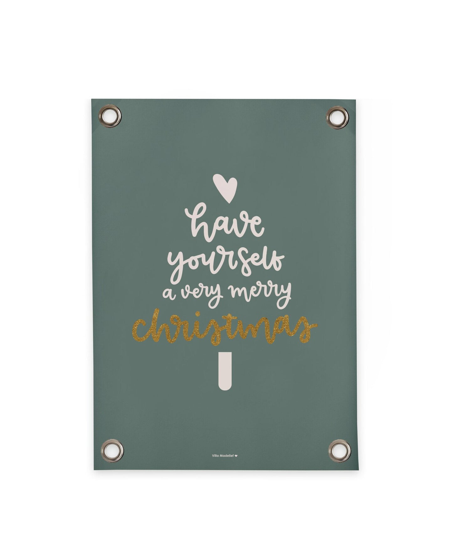 VM | Tuinposter Have yourself a very merry Christmas groen