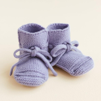 Hvid | Fliederfarbene Babyschuhe