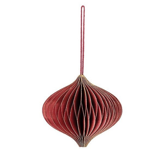 Bloomingville | Papieren kersthanger rood 9cm