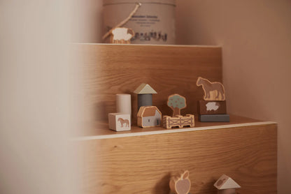 Jollein | Houten blokken set farm