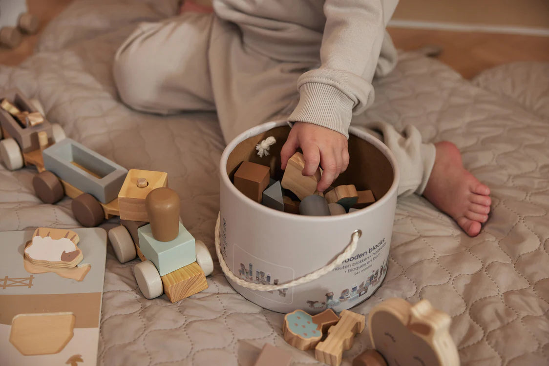 Jollein | Houten blokken set farm