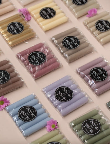 Rustiklys | Kurze Dinnerkerzen Blossom (6 Stück)