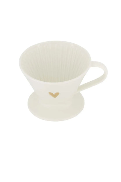 Zusss | Kaffeefilterhalter Herz Gold