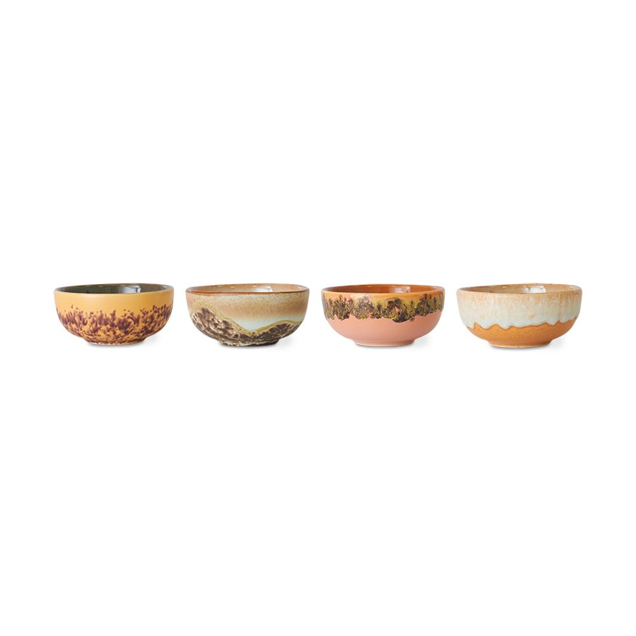 HK Living | 70's servies XS bowls marine set van 4