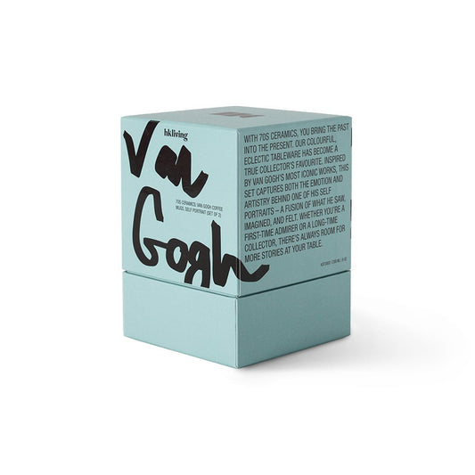 PRE ORDER HK Living | 70's servies Van Gogh koffiekopje self portrait set van 2