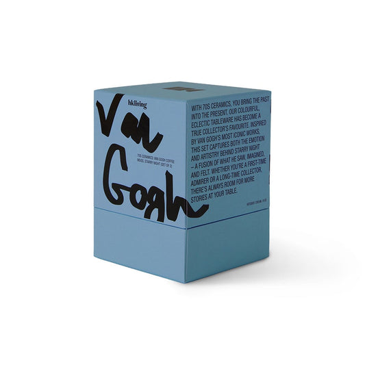 PRE ORDER HK Living | 70's servies Van Gogh koffiekopje starry night set van 2